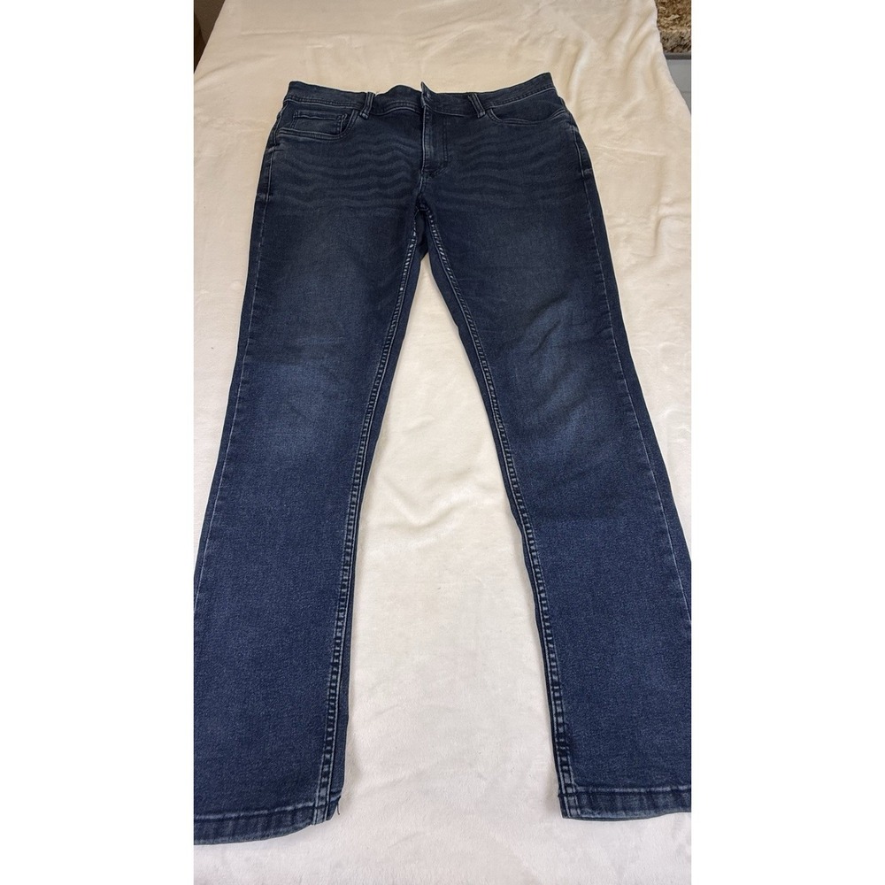 The Perfect Jean NYC Skinny Fit Jeans Men 38x30 Stretch Dark Wash Denim